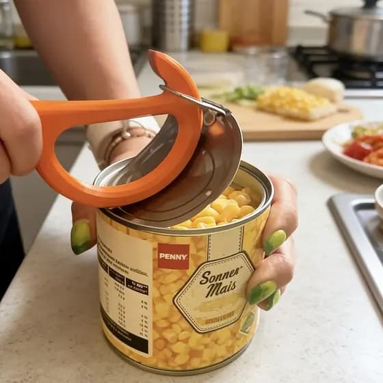 Abridor de latas, alça antiderrapante, abridor de latas Manual de plástico, fácil aderência segura, estrutura plástica d