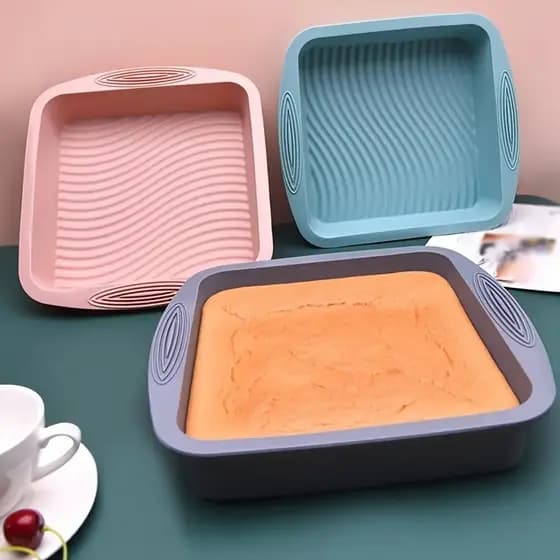 Molde de pão quadrado de Silicone antiaderente resistente a altas temperaturas - fácil de limpar, adequado para aniversá