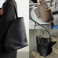 Row primeira camada de couro nicho saco High-End sentir grande capacidade Commuter sacola feminina uma-