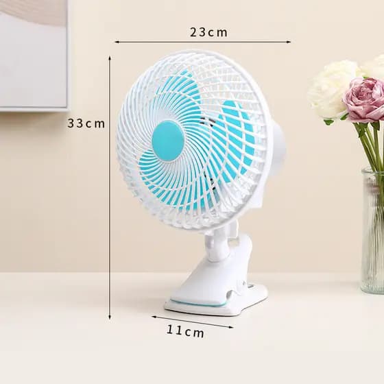 Ventilador de mesa de mesa clipe de bancada ventilador elétrico Mini pequeno ventilador dormitório silencioso balançando