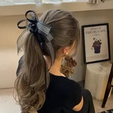 Estilo preto estilo balé laço de cabelo feminino High-End fita de renda bandana requintado laço de cabelo elástico