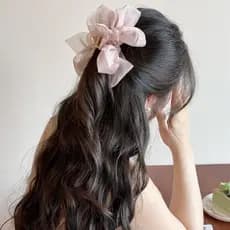 Fada estilo suave gaze arco grab clip temperamento All-Match tubarão clipe grab clip acessórios de cabelo