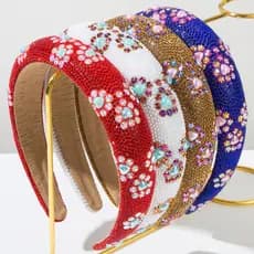 Esponja de diamante completo aumentando bandana luz luxo Gypsophila brilhando amor acessórios para o cabelo All-Match ba