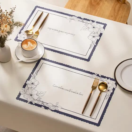 Tapete De Mesa Descartável Europeu Com Estampa Premium Estilo Creme Espessado À Prova D'água Oilp