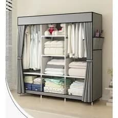 Guarda-roupa simples, quarto doméstico, estrutura totalmente em aço, conjunto de dormitório único, pano, aluguel de guar