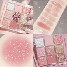Paleta de sombras Kayswang com 9 cores brilhantes, paleta de maquiagem com textura de cor de alta pigmentação, sombra em