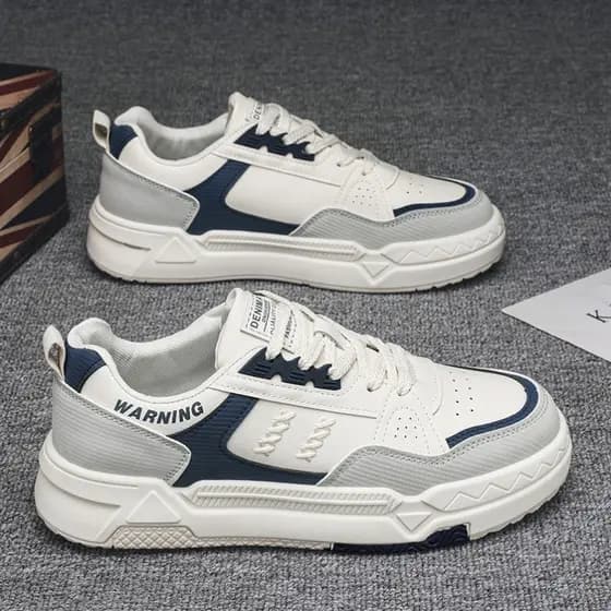 Nicho sapatos masculinos originais 2025 novo estilo outono All-Match tênis brancos de sola grossa sapatos brancos casuai
