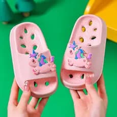Crianças sandálias chinelos verão uso interno antiderrapante meninas meninos mulheres buraco sapatos bebê banho vazament