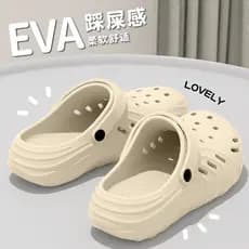 Sapatos masculinos com buracos, roupa externa de verão 2026, novo estilo, moderno, sola grossa, resistente ao desgaste,