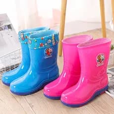 Crianças homens mulheres botas de chuva engrossadas botas de chuva tubo médio velo-velo quente algodão capa Anti-desliza