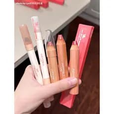Reparação rápida de duas cabeças ~ Etiqueta laranja florescendo Caneta de contorno de duas cabeças Lip Cheek Caneta mult