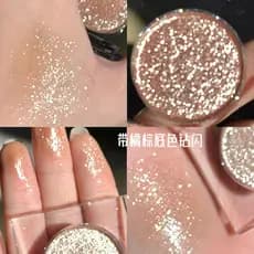 MHZEE MHZE MHZEE Nougat Sombra Glitter Perolado Polarizado Nougat Tecelagem Menina Ping Sombra Monocromática Alternativa
