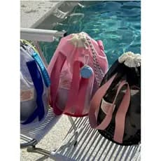 Coreia coreia ins lazer saco de natação ombro balde saco verão dopamina contraste cor à prova dwaterproof água cordão sa