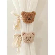 Coreano coreano ins estilo bordado cabeça de urso cortina cinta decoração do quarto do bebê amarrando corda mosquiteiro