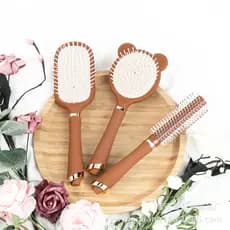 Pente de borracha portátil para estudantes, desenho animado, líquido, desenho animado, cabelo liso, ondulação, massagem,
