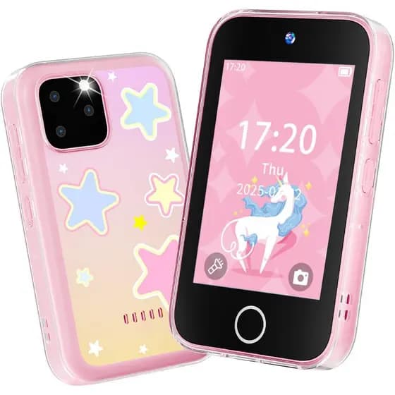 Smartphone Infantil para Meninas, Telefone com Tela Sensível ao Toque de 3,5'' Atualizado para Crianças de 3 a 8 Anos, P