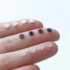 Fechos de pressão de plástico super pequenos de 4mm/0,16", botões miniatura para bonecas, botões para vestidos de boneca