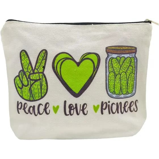 Bolsas de Maquiagem Pickle Gifts para Mulheres, Presentes Pickle para Amantes de Pickle, Bolsa de Cosméticos de Viagem E