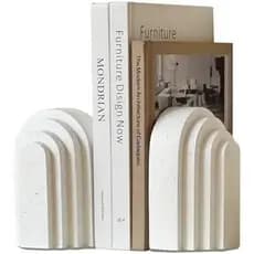 Conjunto De Livros De Design , Livro Em Arco , 2 Suportes Para Prateleiras Camadas De Extremidades Pesadas , Decoração B