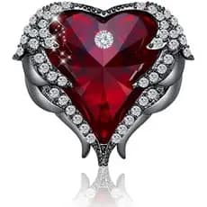Broche Para Buquê O Natal , Broches De Aniversário , Senhoras-Coração Com Alfinetes , Austríaco , Strass , Casamento Ver