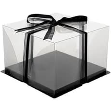 Restauranteware Sweet Vision Caixas De Bolo Transparentes De 10 Polegadas x 6.75 10 Com Base Resistente A Graxa-De Anive