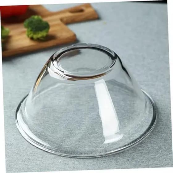 Cabilock 1 Peça Tigela De Salada De Vidro Temperado Resistente Ao Calor E Frio Sobremesa Transparente Para s Máquina De