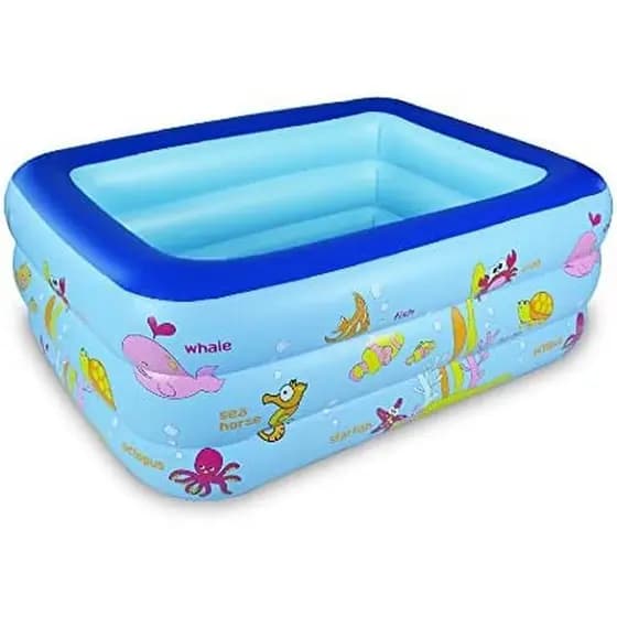 Piscina inflável, piscina infantil familiar, 117 x 66 x 21 polegadas (cerca de 297.2 x 167.6 x 53.3 cm) Piscina inflável