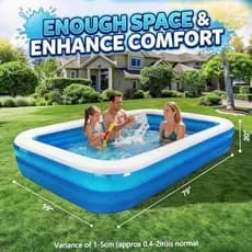 Piscina inflável de tamanho real, piscina inflável Super grande, piscina de solo pesado com válvula de drenagem, piscina