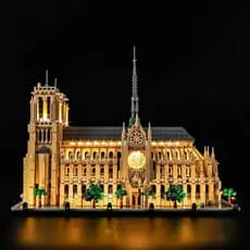 Kit de Luz LED Kyglaring Compatível com Blocos de Construção Lego Architecture Notre Dame de Paris 21061, Acessórios de