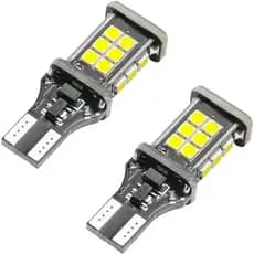 Luz de Ré LED T15 para Carro, Alta Potência, Brilhante, 912 921 W16W, Luzes Decodificadoras com Chip 3030SMD, 12V 5W 650