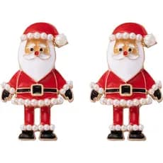 Brincos de Papai Noel para Mulheres, Brincos de Natal para Mulheres, Brincos de Papai Noel Vermelhos, Brincos de Natal,