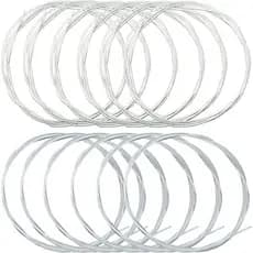 6 Conjuntos de 6 Cordas Clássicas de Nylon para Violão (3 de Nylon Transparente e 3 de Nylon com Enrolamento em Liga Met