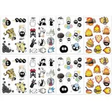 Tatuagens Temporárias Pounchi Cute Soot Sprite (8 Folhas) Presentes Decoração Anime Cosplay Tatuagens Temporárias à Prov