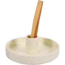 Suporte para Palo Santo, Queimador de Incenso de Cerâmica para Madeira de Palo Santo ou Incenso Perfumado, Bege