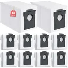 Pacote com 10 Sacos de Pó para Aspirador Robô Dreame X50 Ultra/X40 Ultra/X30 Ultra/L50 Ultra/L40 Ultra/L10s Ultra Gen 2/