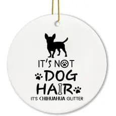 Ornamento de Chihuahua Voatok, Ornamentos de Chihuahua para Árvore de Natal, Presentes de Chihuahua para Mulheres, Ornam