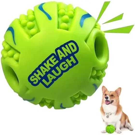 Bola de brinquedo para cães, bola interativa para cães, agitação, adequada para treinamento e pastagem, tamanho L, 3.94