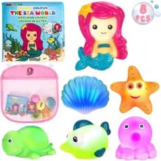 Brinquedos de Banho Iluminados para Crianças Pequenas, Meninas e Bebês, Brinquedos de Banho Brilhantes Sem Furos com Liv