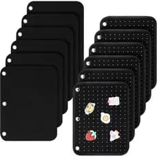 Preboun 6 Sets 8.5 x 11 Inch Enamel Pin Display Pages Felt Pin Boards with Protective Page Brooch Display Holder Storage