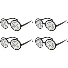 PRETYZOOM 4 Peças Óculos Engraçados Dizzy, Acessórios para Cabine de Fotos, Óculos com Olhos em Espiral, Óculos Engraçad
