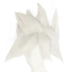 BESTBEL Peruca Branca com Pontas para Homens, Cabelo Curto Ondulado para Cosplay, Peruca Sintética em Camadas para Fanta