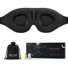 Máscara de Dormir de Luxo MZOO para Homens e Mulheres, Máscara de Dormir 3D com Zero Pressão nos Olhos, Máscara Noturna