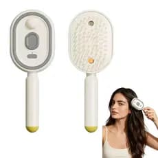 Escova de Massagem com Almofada de Ar e Spray Elétrico, Versão Atualizada 2026, Escova Desembaraçadora 2 em 1 com Spray,