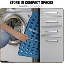 Cesto De Roupa Suja Dobrável-Durável Para Organização De Ambientes , Conjunto De Azul-45L