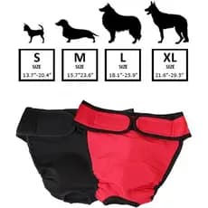 Pacote Com 2 Fraldas Femininas Para Cães NACOCO Pequenos , Médios E Grandes , Calcinhas Sanitárias Cachorros Ajustáveis
