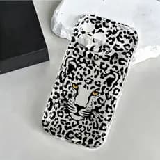 Onça Pintada Capinha Minimalista Capinha transparente Anti Queda para iPhone17 16 15 14 13 e Samsung S23 S24 Ultra
