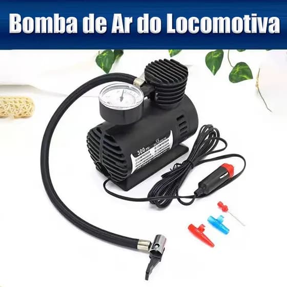 Mini Bomba de Ar Portátil para Carros - 12V, Compacta e Eficiente