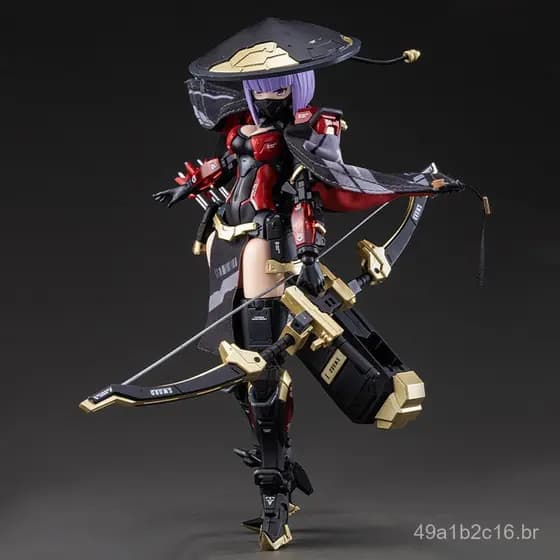 Yumodao ATKGIRL JW-059 Guerreira Mecha Revestida de Brocado Conquistando o Mundo Modelo de Montagem Estilo Chinês Em Est