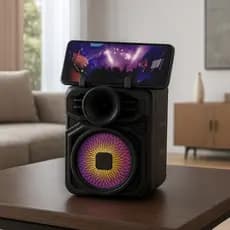 Caixa de Som Bluetooth 8W 3'' LED RGB Rádio FM USB