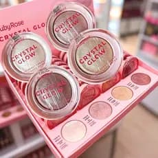 iluminador baked crystal glow ruby rose glass Linha Rosa maquiagem